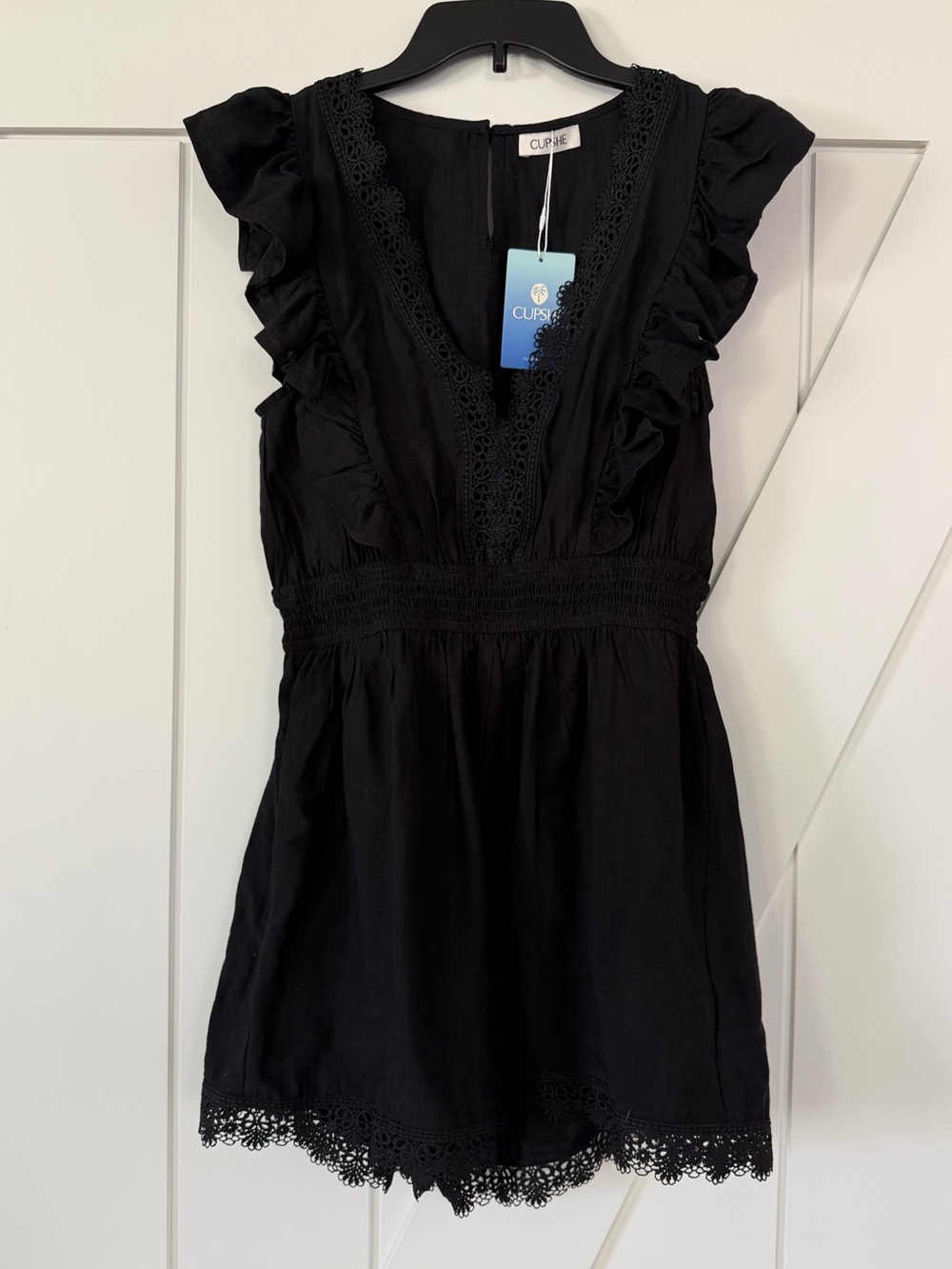Cupshe Clover Black Ruffle Romper - Picture 3 of 10